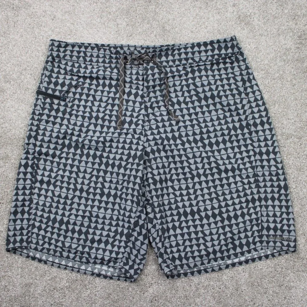 Patagonia Hybrid Board Shorts Mens 36 Gray Geometric 100% Nylon w/ 10